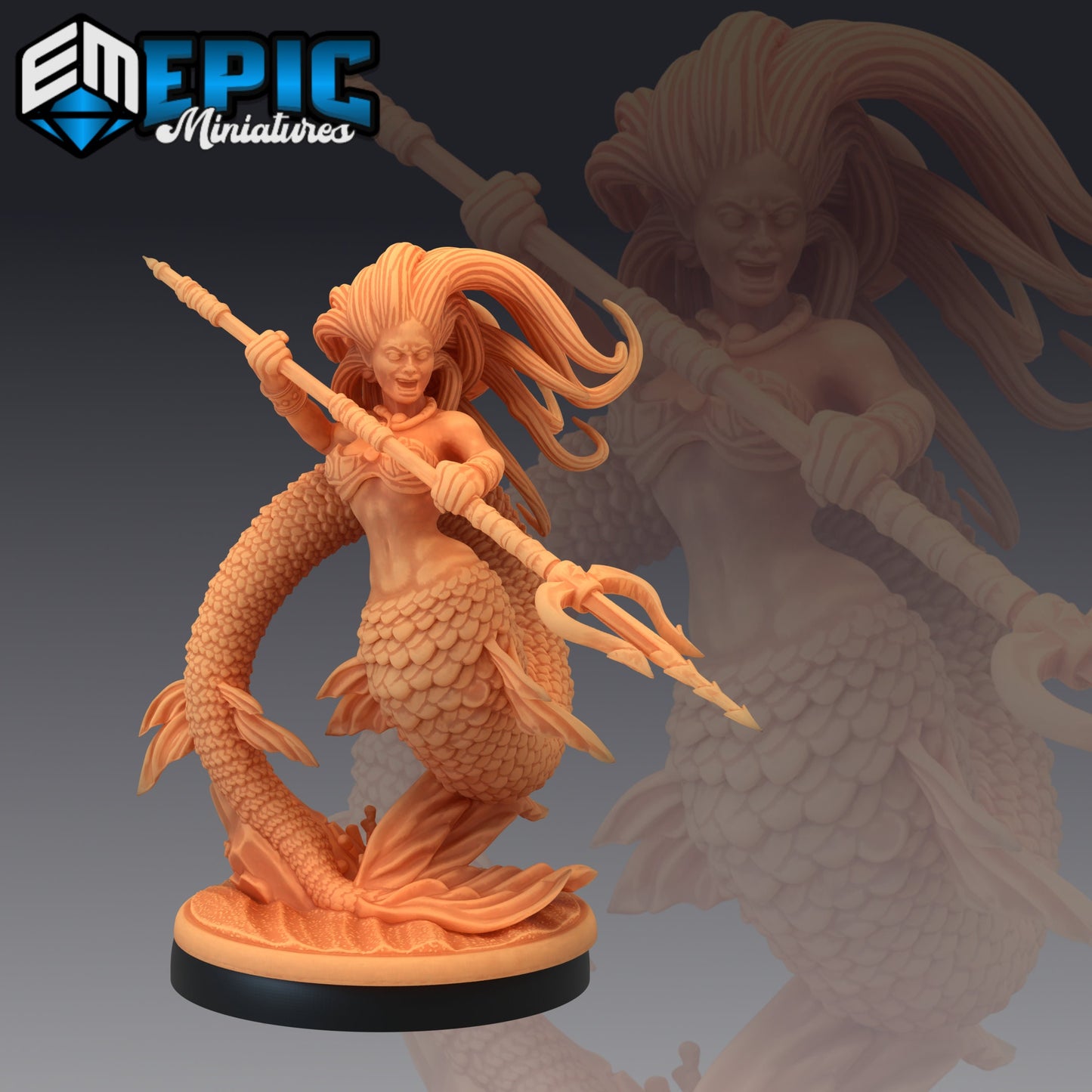 Mermaid Series - #33 Underwater Mayhem - Epic Miniatures | Medium | Beast, Feminine