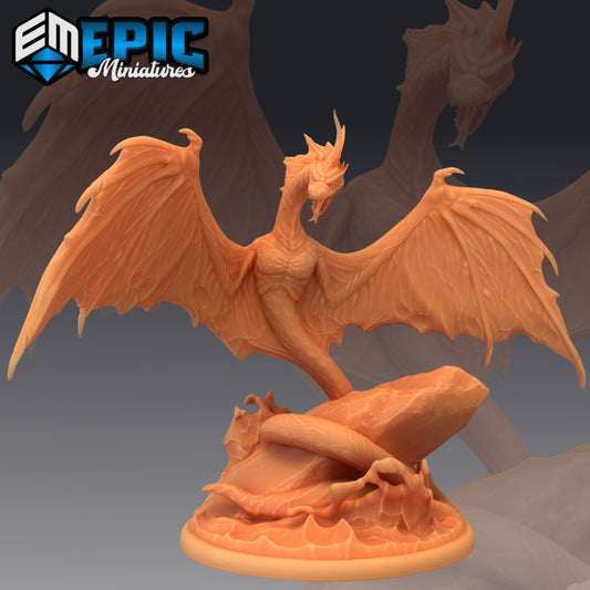 Winged Sea Serpent Series - Epic Miniatures | Large | Dragon, Masculine, Winged