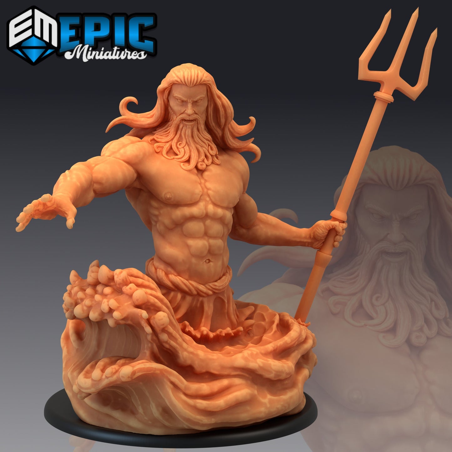 Sea God Poseidon - Epic Miniatures | Huge | Humanoids, Masculine, Scepter