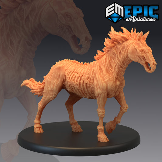Horse Undead Carriage Series - #28 Blood Moon - Epic Miniatures | Large | Undead, Masculine