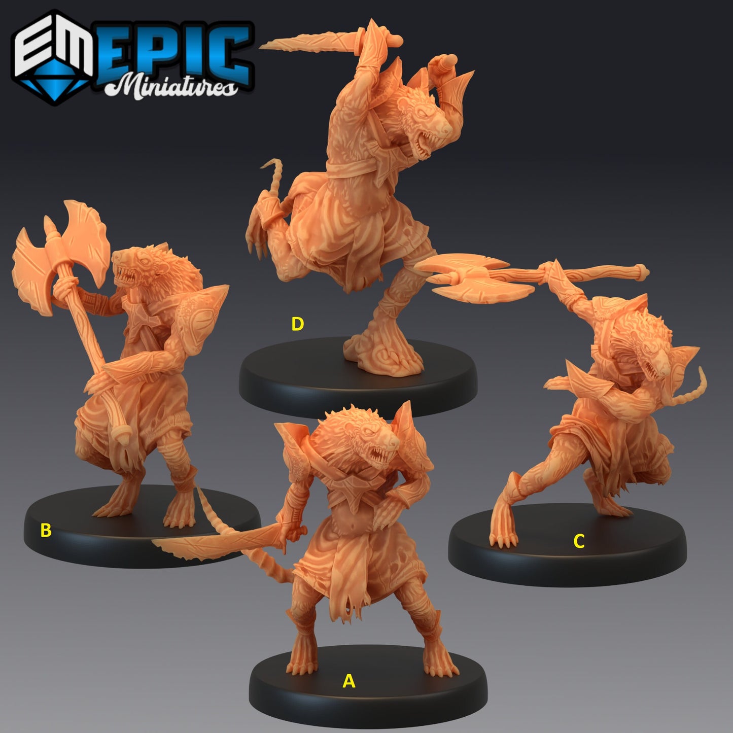 Sewer Rat Tribe Series 1766 - #46 Guild of Thieves - Epic Miniatures | Medium | Humanoids, Masculine