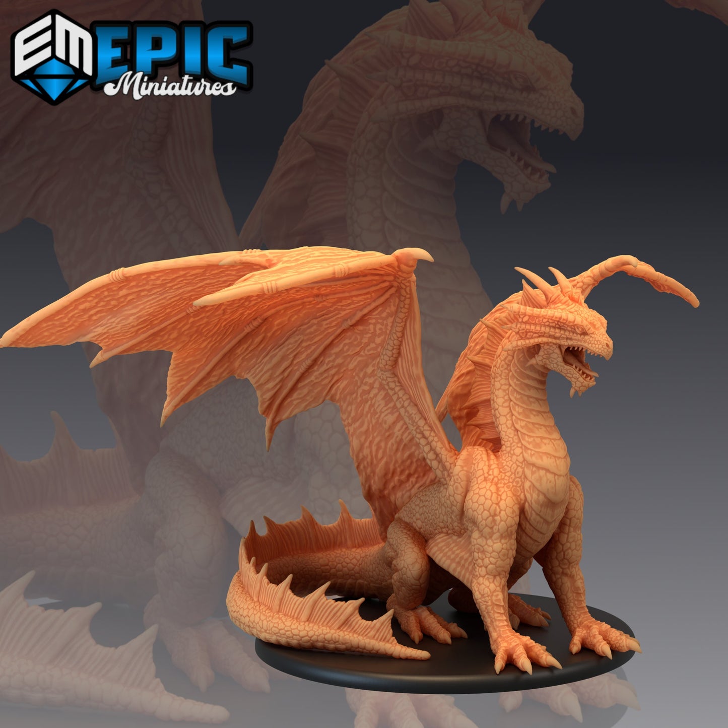 Bronze Dragon Series - Epic Miniatures | Large | Dragon, Masculine, Winged