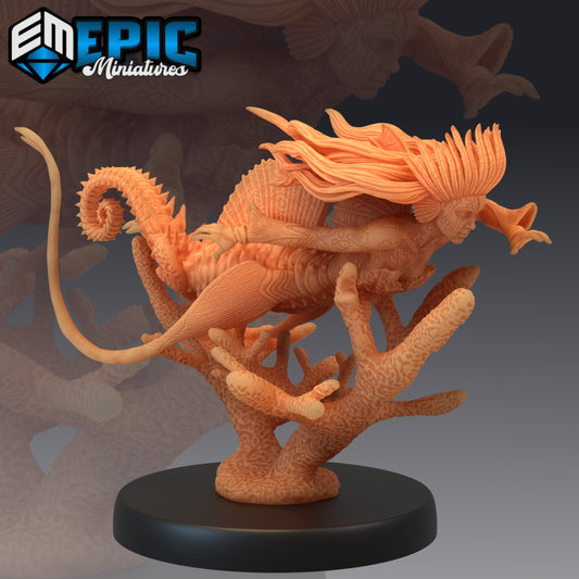 Seahorse Mermaid Series - Epic Miniatures | Medium | Halfling, Feminine