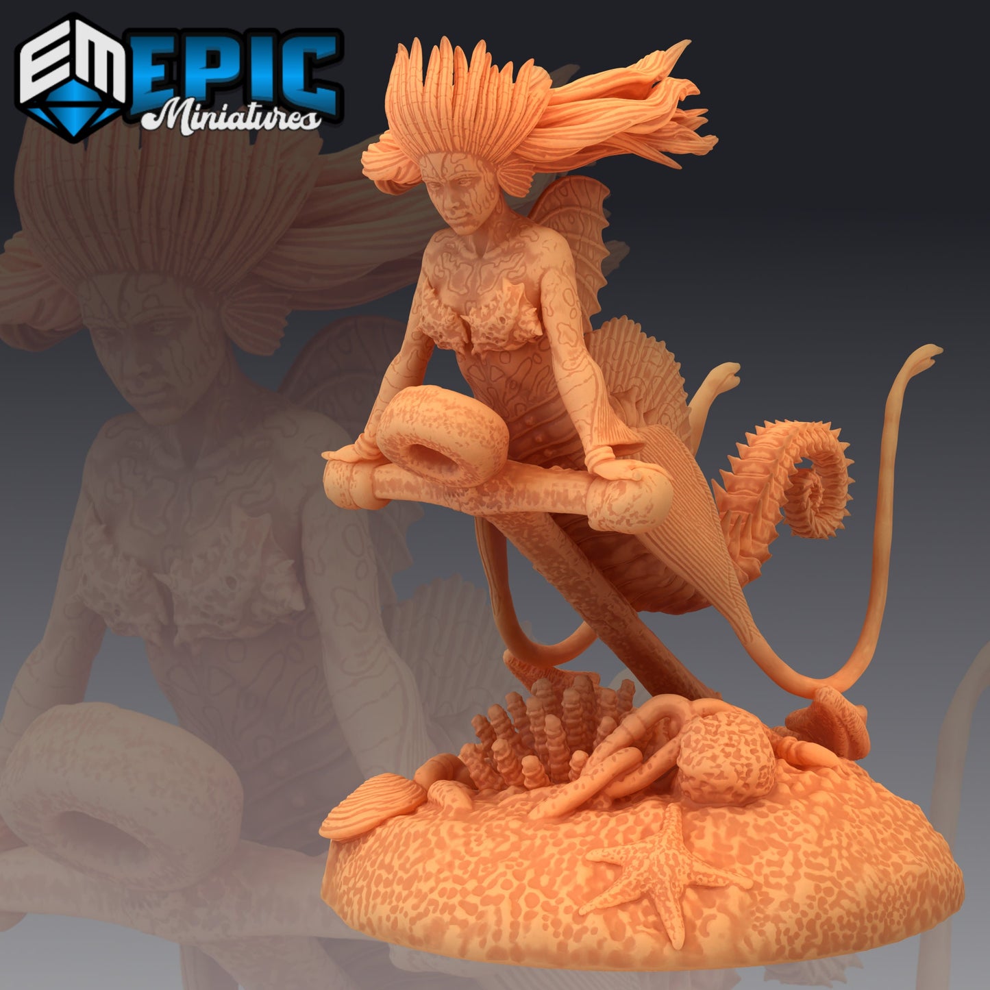 Seahorse Mermaid Series - Epic Miniatures | Medium | Halfling, Feminine