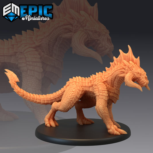 Black Guard Drake Series - #48 Extra Monster Pack - Epic Miniatures | Large | Dragon, Masculine