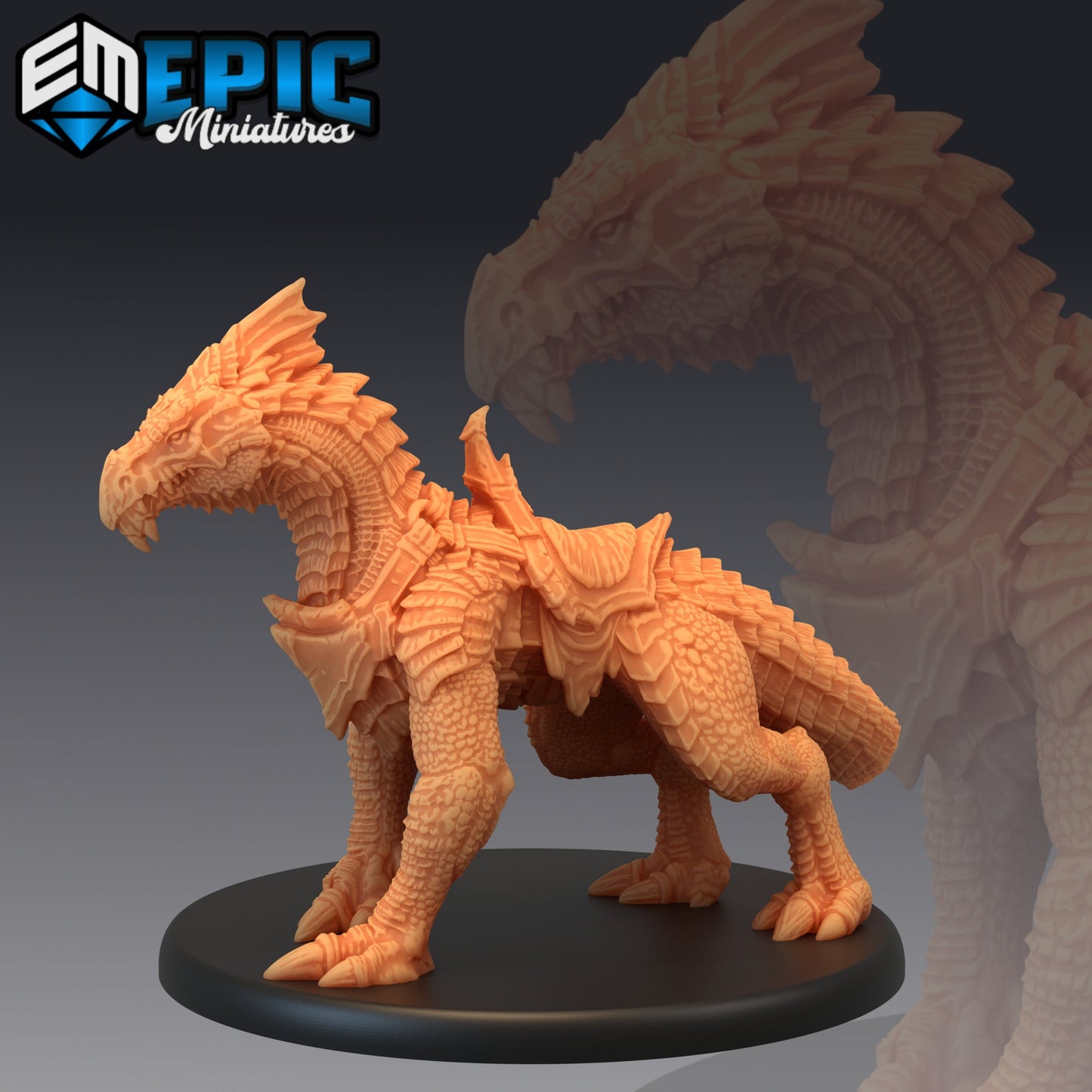 White Guard Drake Series - #48 Extra Monster Pack - Epic Miniatures | Large | Dragon, Masculine