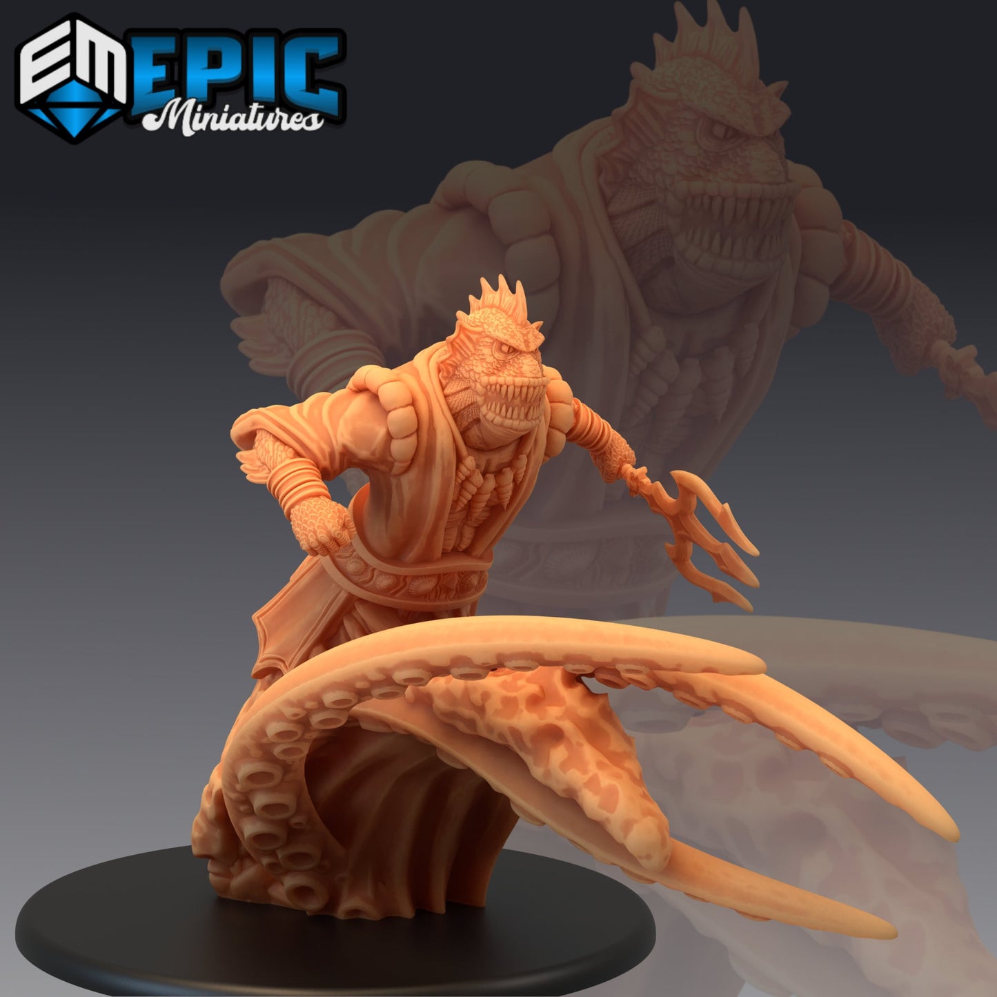 Marid Male Series - Epic Miniatures | Large | Humanoids, Masculine