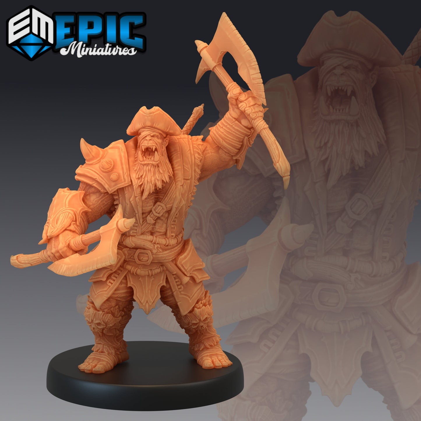 Orc Pirate Captain Series - Epic Miniatures | Medium | Humanoids, Masculine