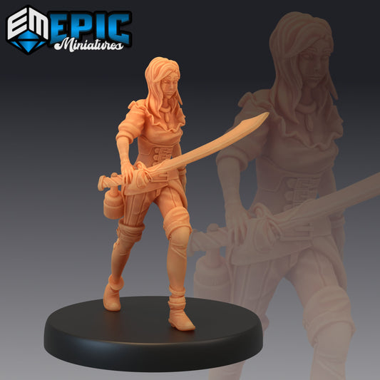 Pirate Female Series - Epic Miniatures | Medium | Human, Feminine