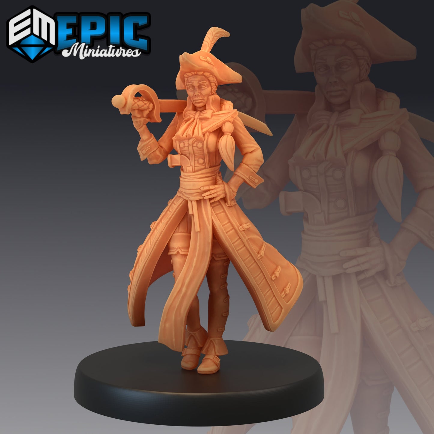 Veteran Captain Series - Epic Miniatures | Medium | Human, Feminine