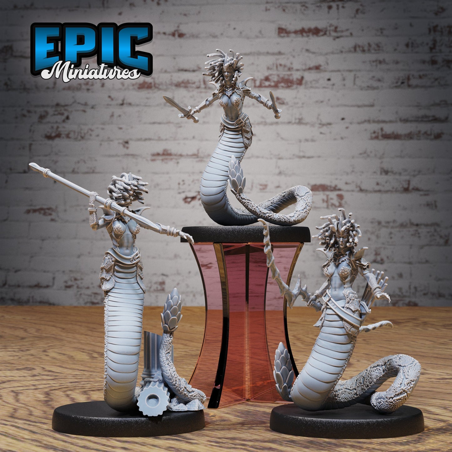 Gorgon Sisters Medusa Series - Epic Miniatures | Insectoid | Feminine | Weapons |Medium