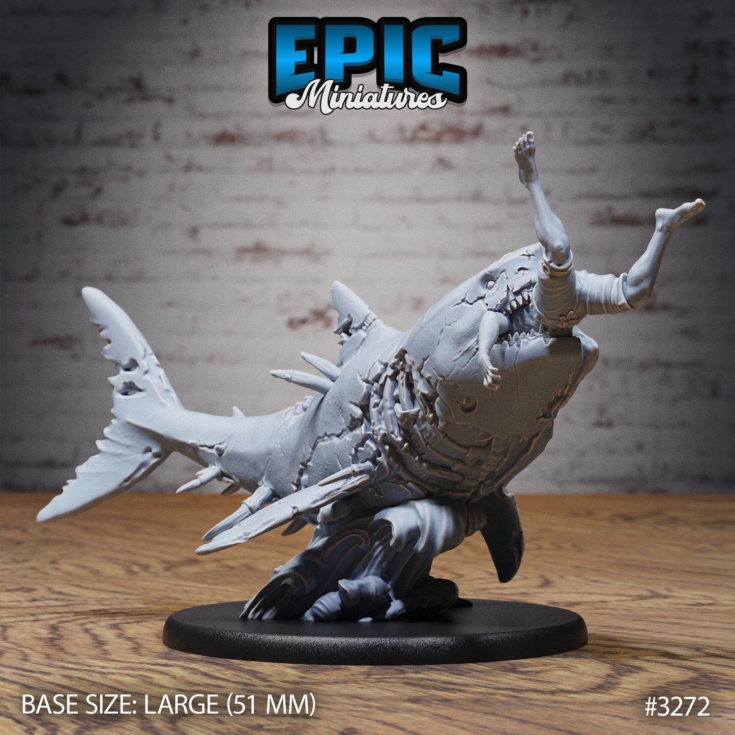 Zombie Shark Series - Epic Miniatures | Zombie | Shark | Large