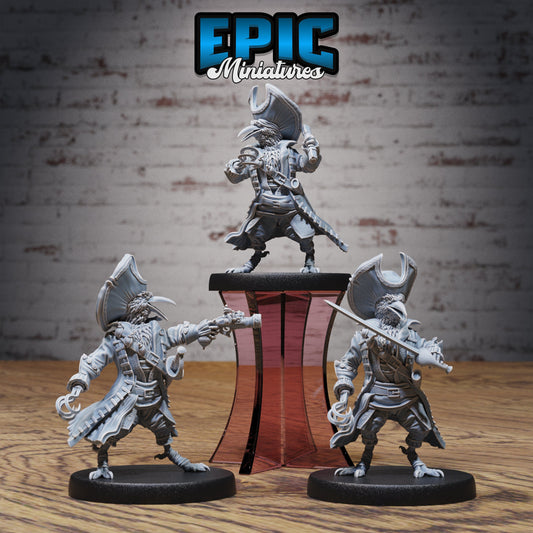 Crow Folk Pirate Series - Epic Miniatures | Humanoid | Masculine | Weapons | Winged| Medium