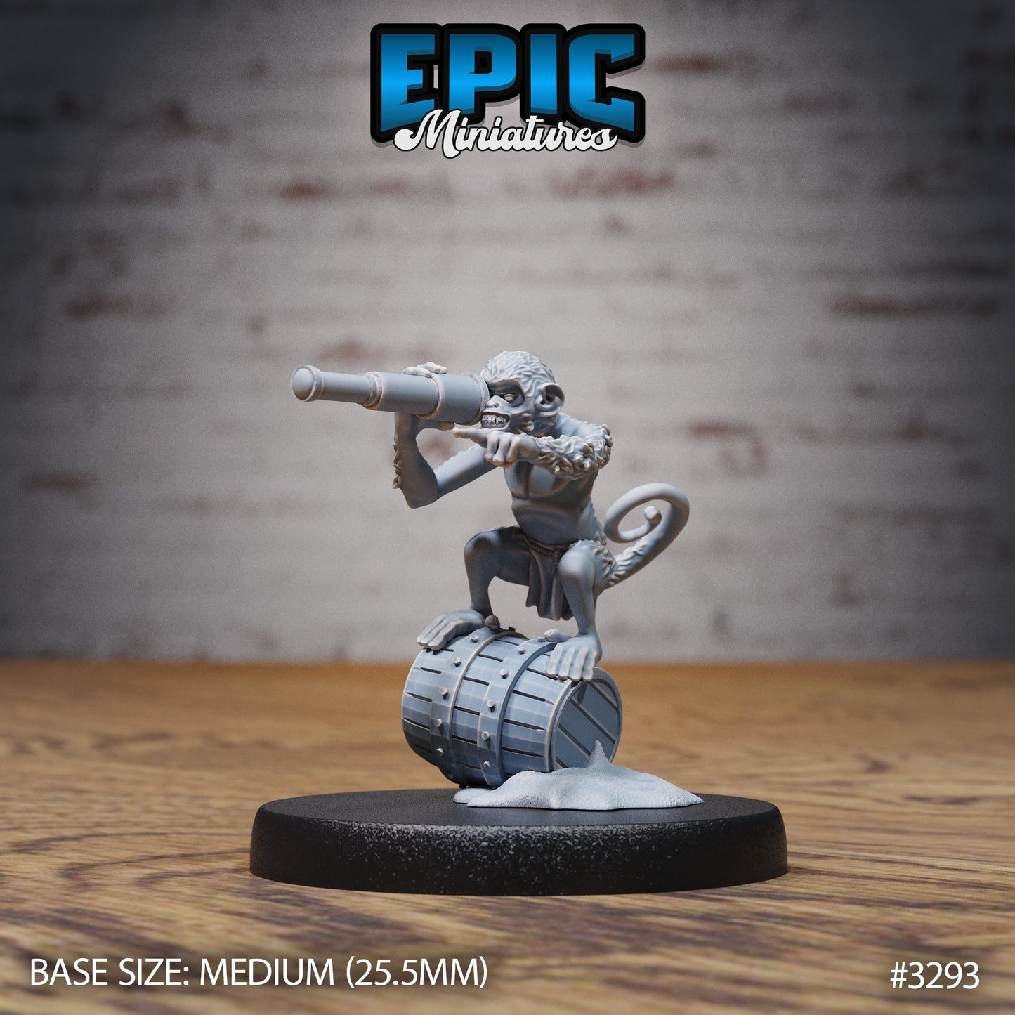 Monkey Cannon Crew Series - #78 Pirate Scourge - Epic Miniatures | Monkey | Pirate | Weapons | Medium