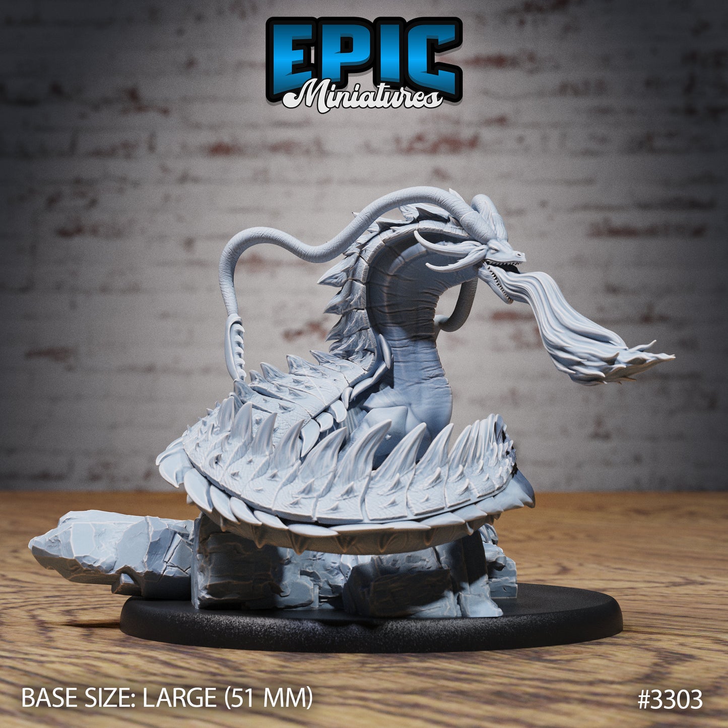 Sea Drake Deity Series - Epic Miniatures | Dragon | Sea Drake | Underwater | Large