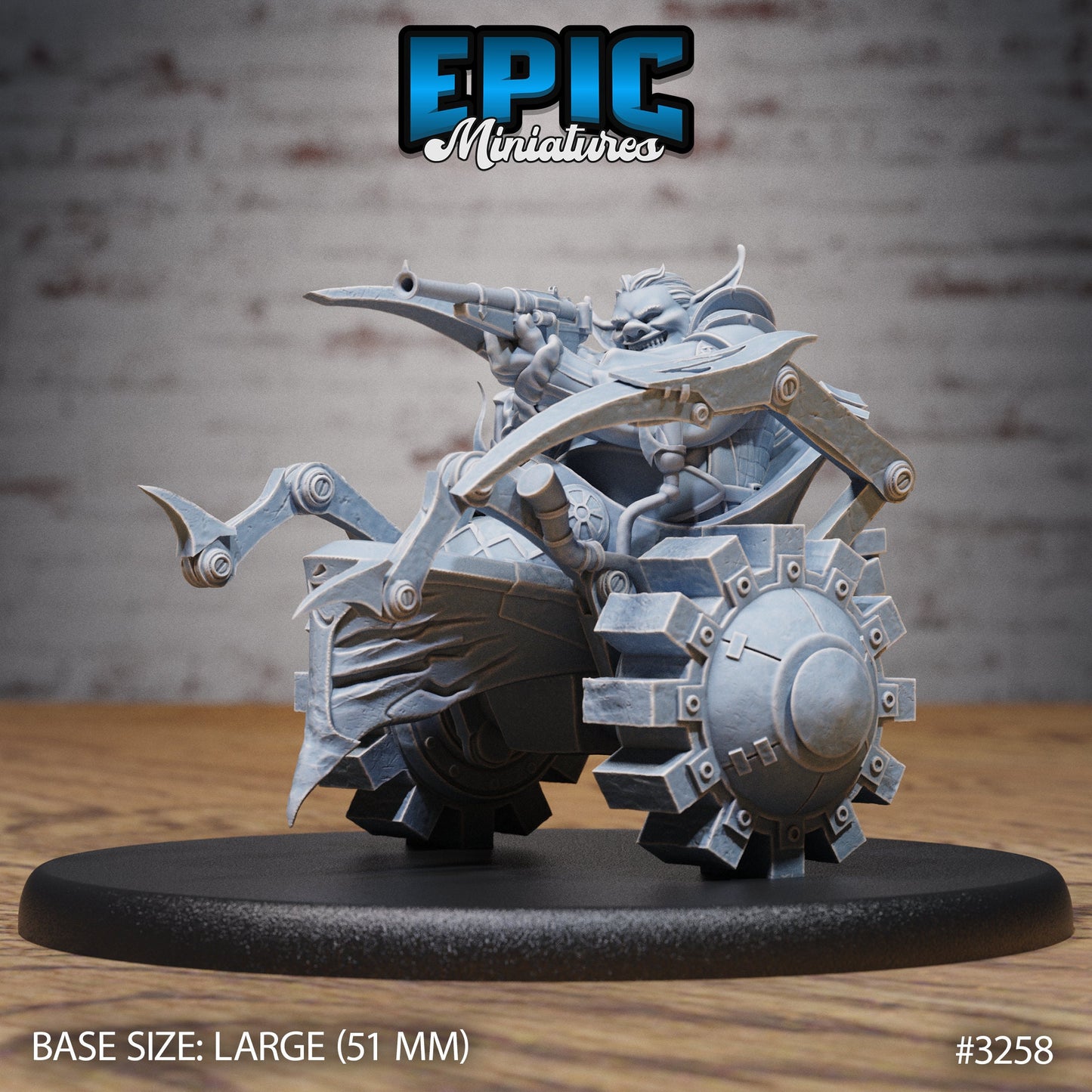 Wheelchair Goblin Series - Epic Miniatures | Construct | Masculine | Weapon | Large