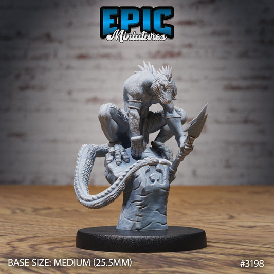Lizardfolk Human Hunter Series - Epic Miniatures | Lizard | Beast | Weapons | Medium