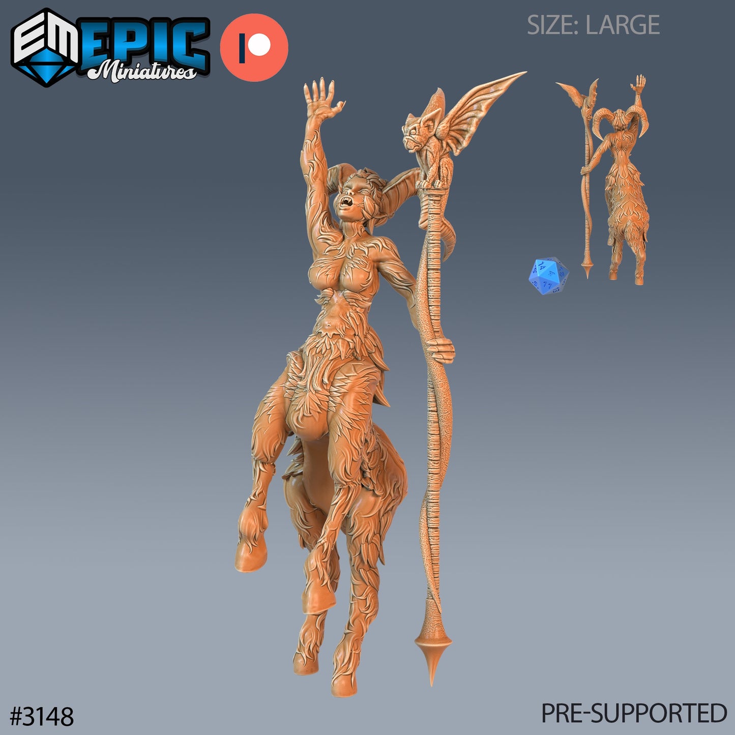 Faun Warlock Series - #75 Easter Surprise - Epic Miniatures | Humanoid | Faun | Warlock | Feminine | Large