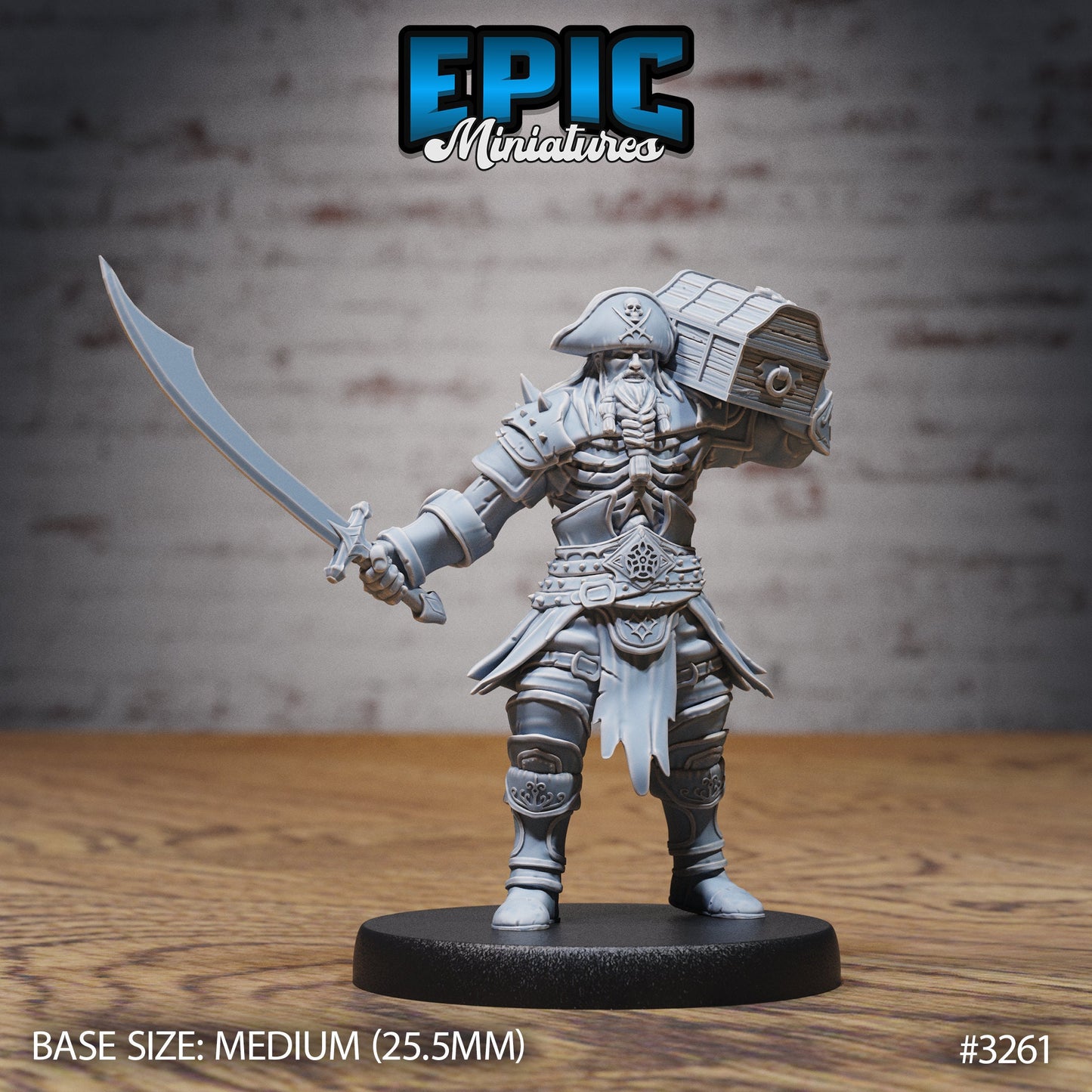 Cursed Captain Treasure Series - #78 Pirate Scourge - Epic Miniatures | Human | Pirate | Masculine | Weapons