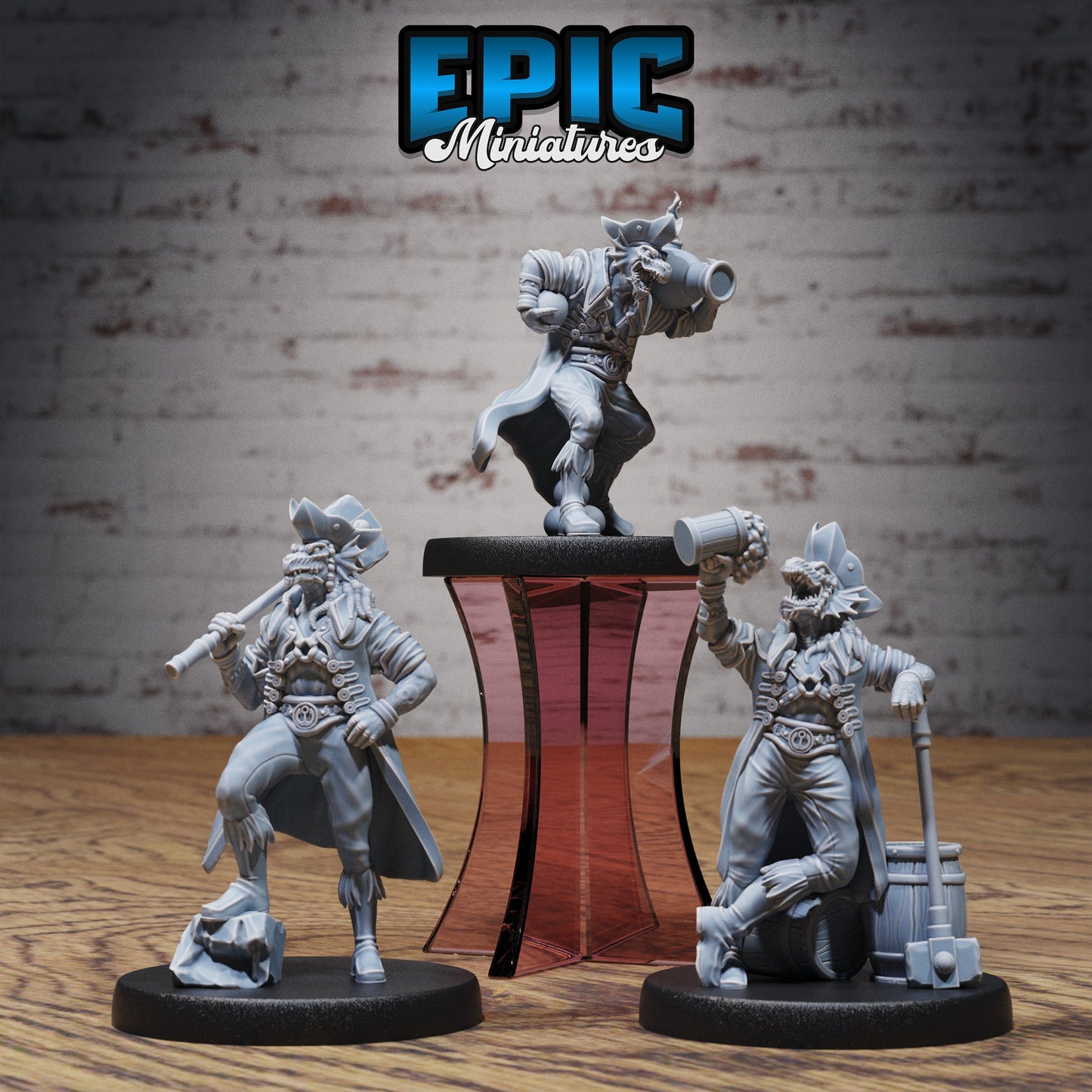 Dragonborn Pirate Series - Epic Miniatures | Humanoid |Masculine | Pirate | Dragonborn |Medium