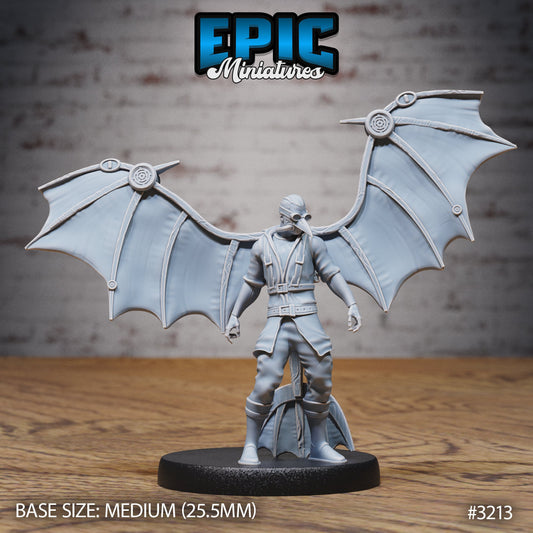 Winged Glider Pilot Levi Series - Epic Miniatures | Humanoids | Constructs | Winged |Medium