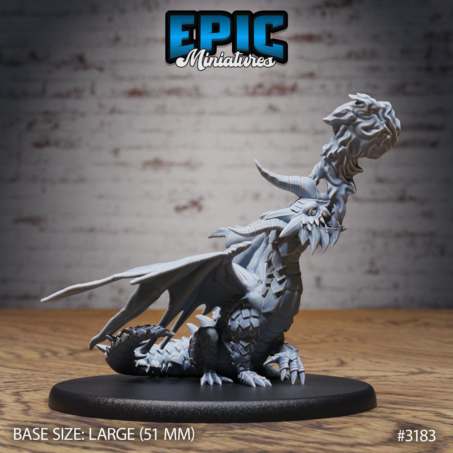 Young Horn Dragon Series - Epic Miniatures | Winged Dragon | Large