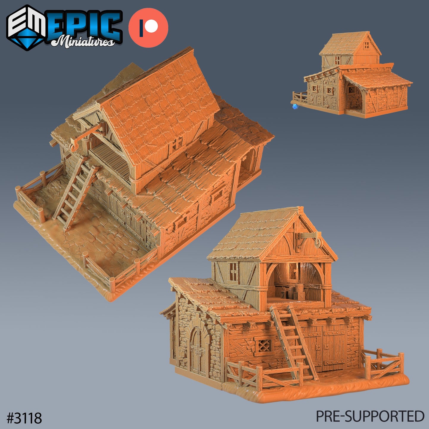 Horse Stable 4373 - #101 Mighty Heroes - Epic Miniatures | Building | Horse Stable |