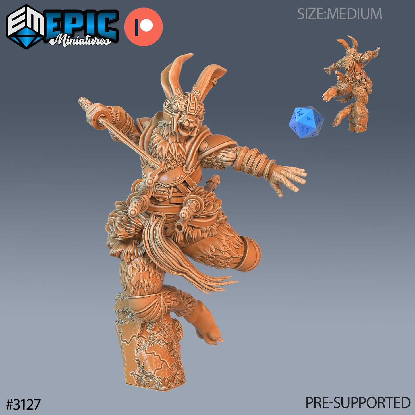 Rabbit Folk Blade Master Series - Epic Miniatures | Humanoid | Masculine | Weapons | Medium