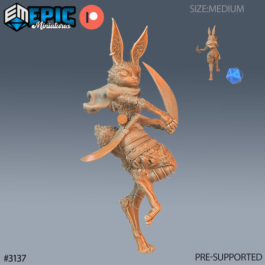 Rabbit Folk Warrior Series - #75 Easter Surprise - Epic Miniatures | Humanoid | Feminine | Weapons | Medium