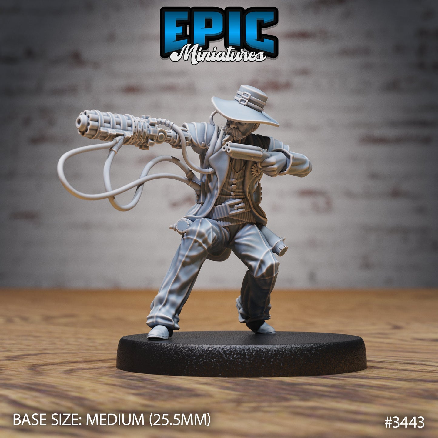 Gatling Artificer Sheriff Series - Epic Miniatures | Fantasy Wild West
