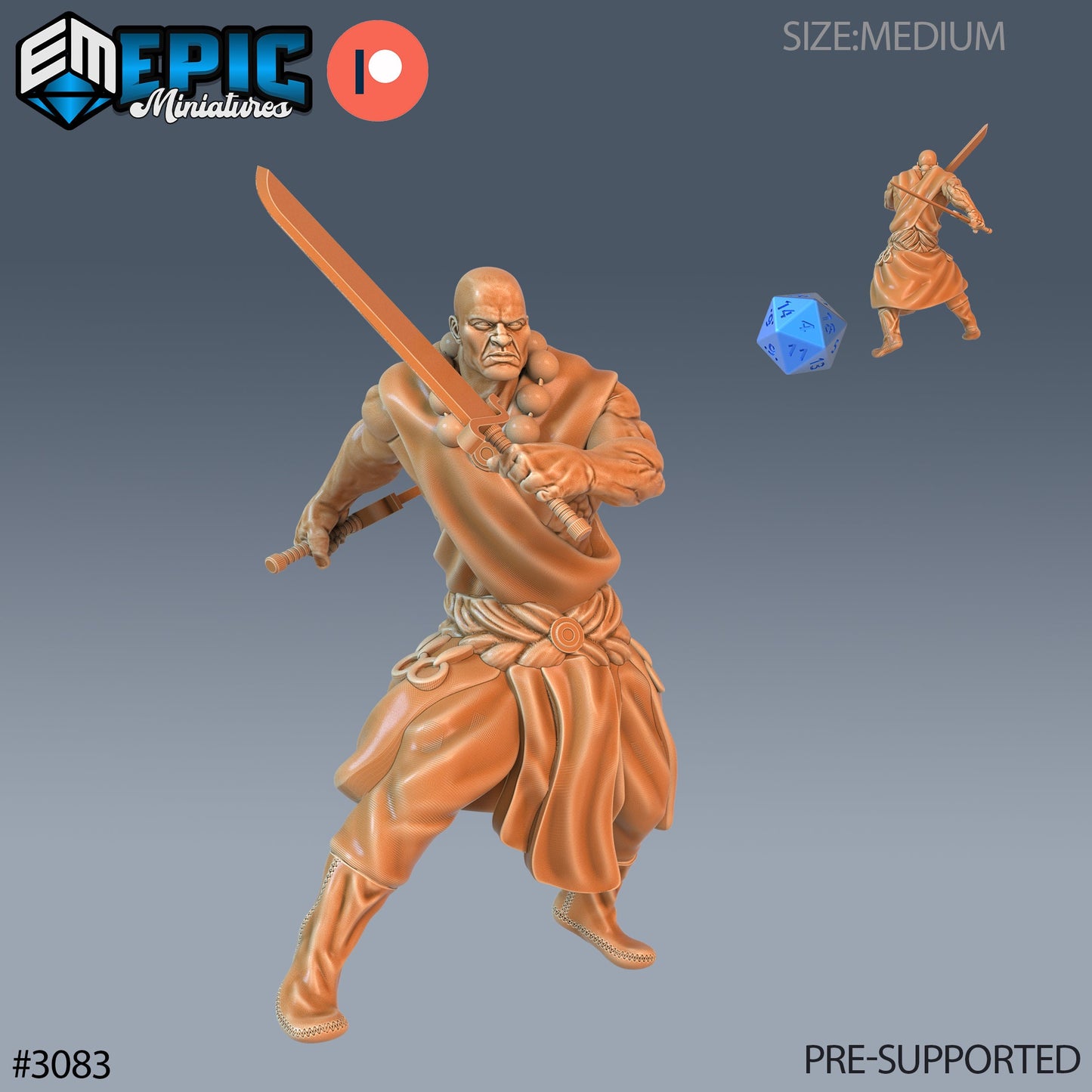 Monk Player Character Series - Epic Miniatures | Sunrise Tavern