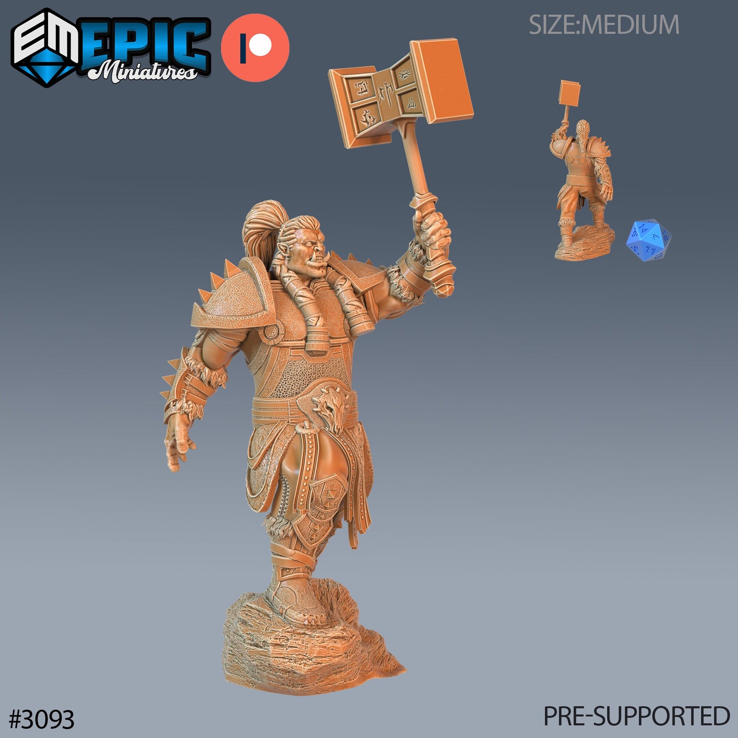 Orc Paladin Player Character Series - Epic Miniatures | Sunrise Tavern