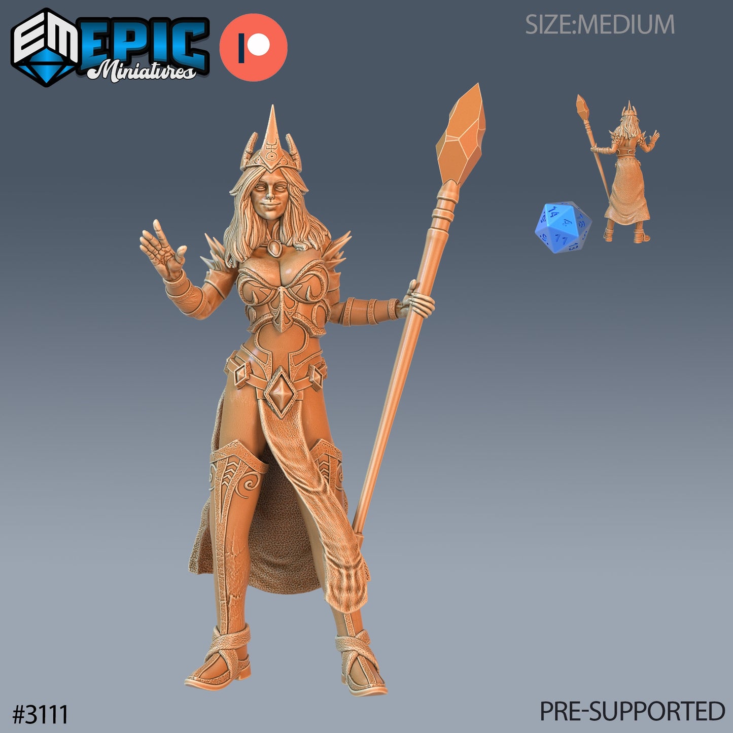Wizard Female Player Character Series - Epic Miniatures | Sunrise Tavern