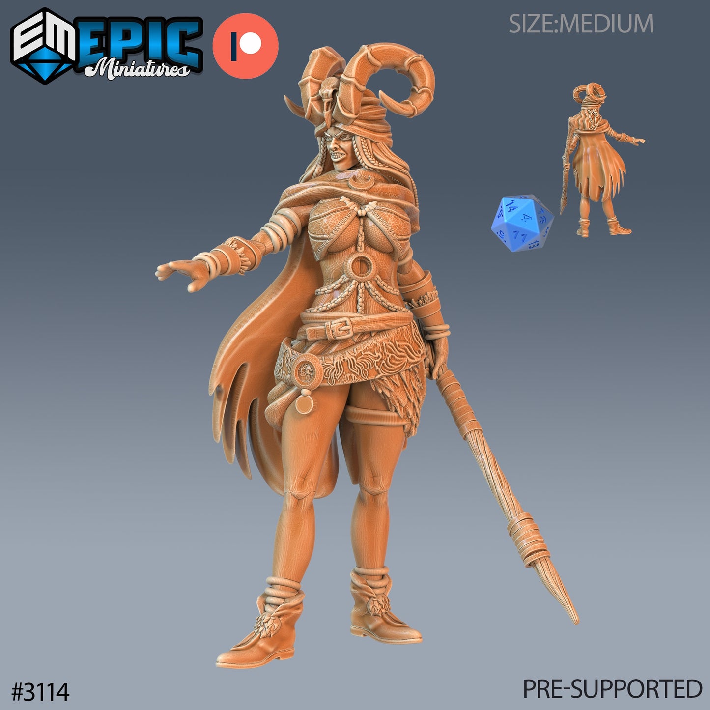Druid Female Player Character Series - Epic Miniatures | Sunrise Tavern