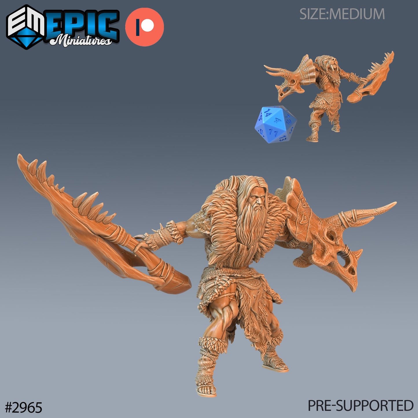 Caveman Barbarian Series 2965 - #72 Jurassic Encounters - Epic Miniatures | Jurassic Encounters