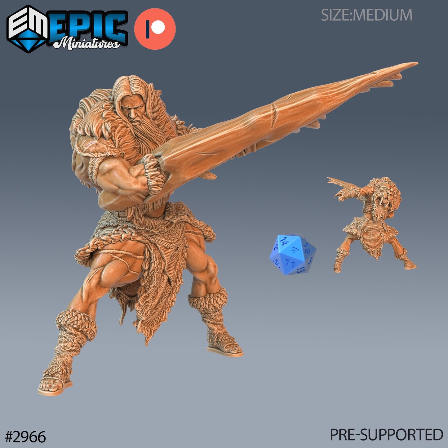 Caveman Barbarian Series 2965 - #72 Jurassic Encounters - Epic Miniatures | Jurassic Encounters