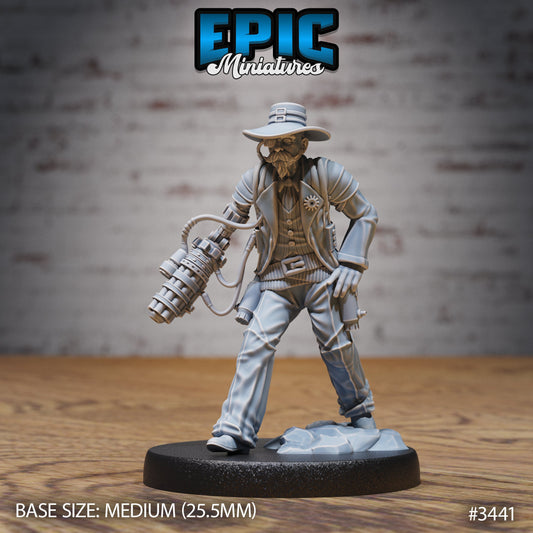 Gatling Artificer Sheriff Series - Epic Miniatures | Fantasy Wild West