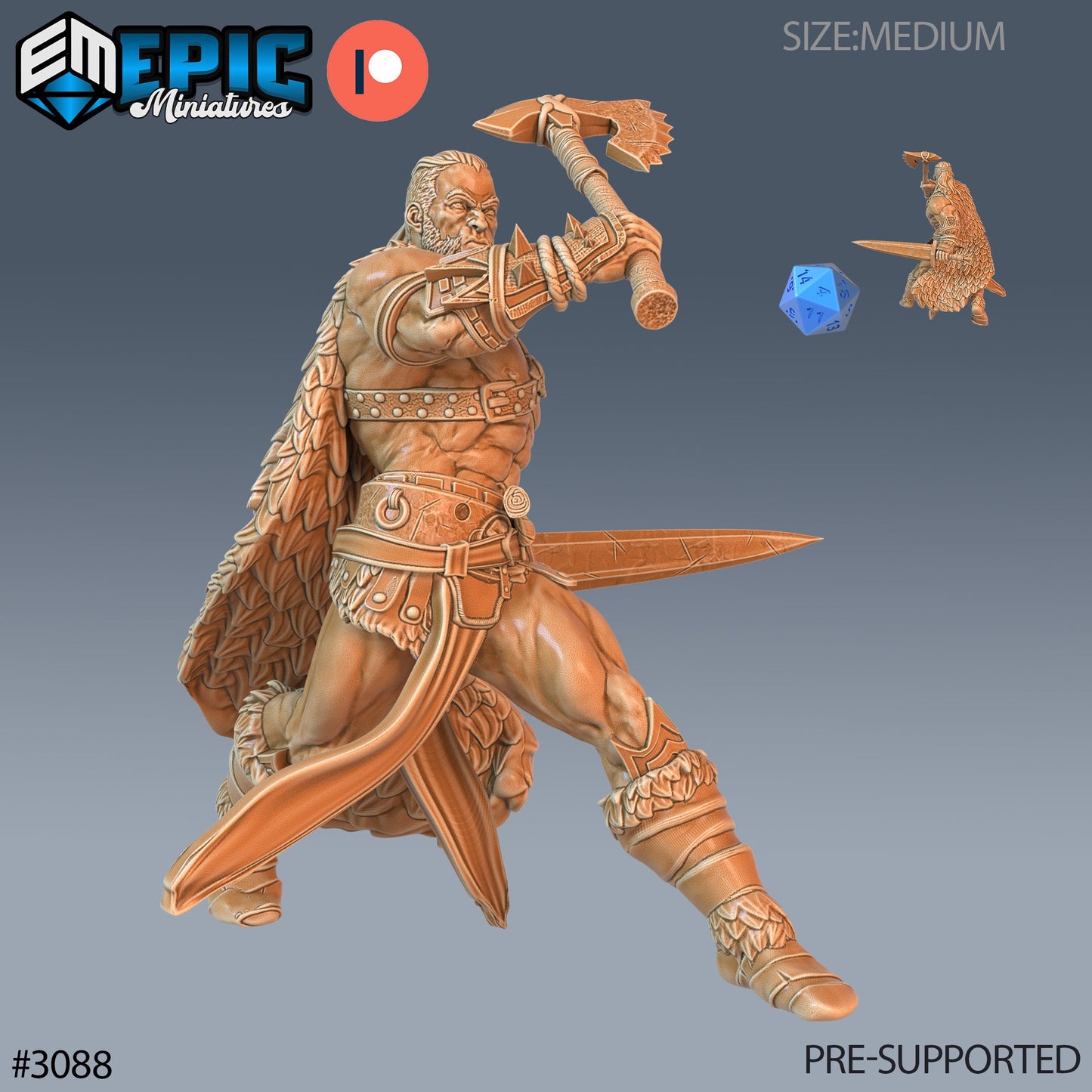 Barbarian Player Character Series - Epic Miniatures | Sunrise Tavern