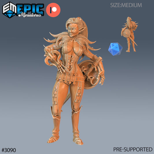 Elf Fighter Female Player Character Series - Epic Miniatures | Sunrise Tavern