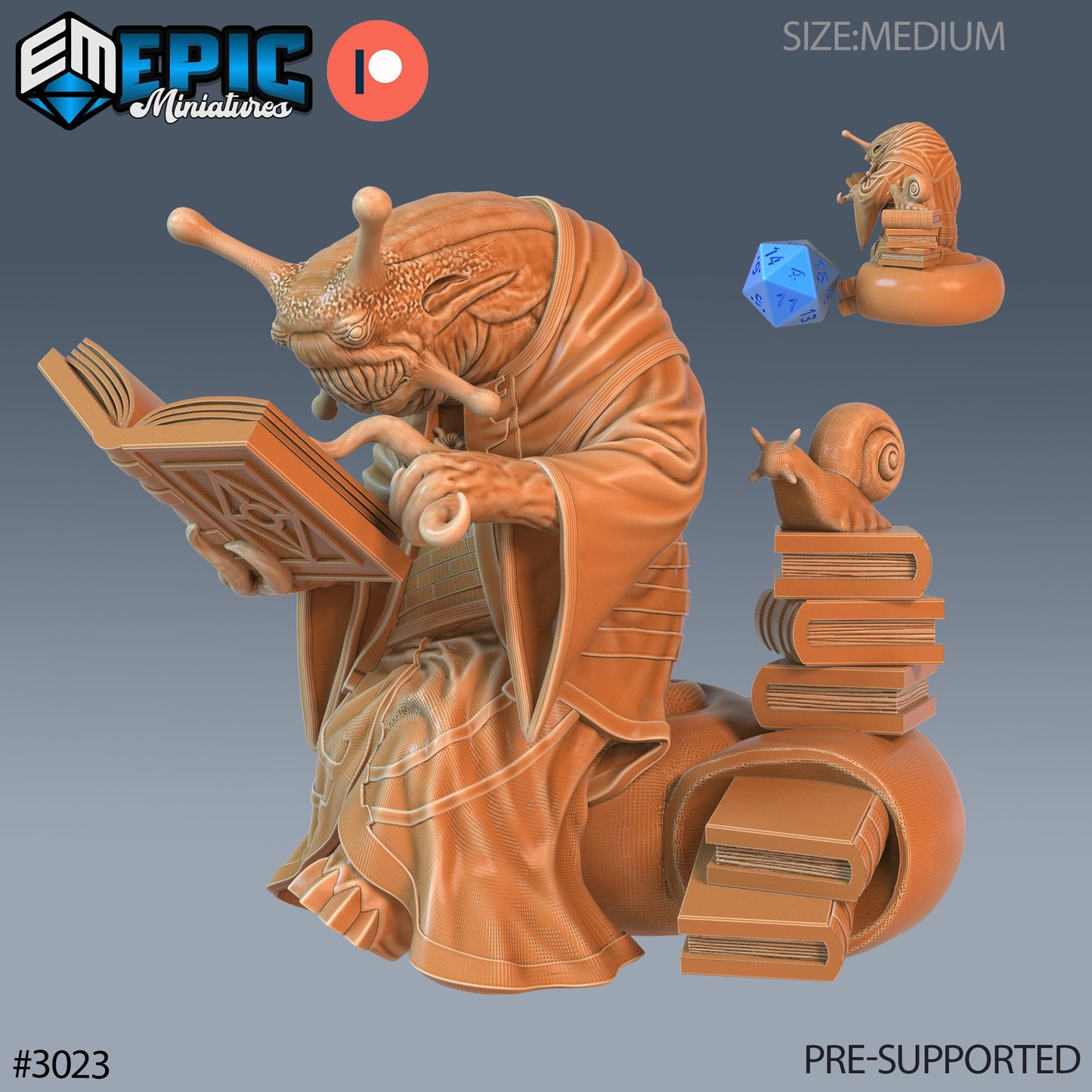 Snail Mage Reading Series - Epic Miniatures | Eternal Fungi