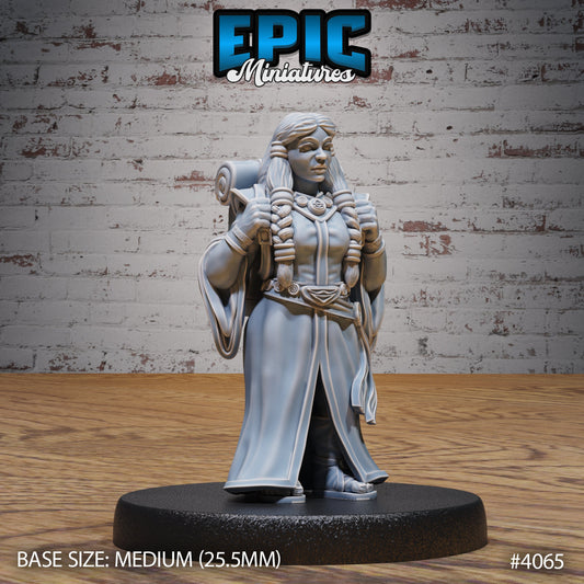 Dwarf Wind Mage Female - Epic Miniatures | #94 Elemental Lands