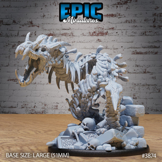 Bone Naga Series - Epic Miniatures | #90 Gruesome Graveyard