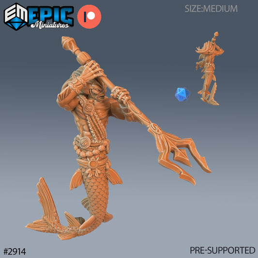 Merman Warrior - Epic Miniatures | #70 Aquatic Journey