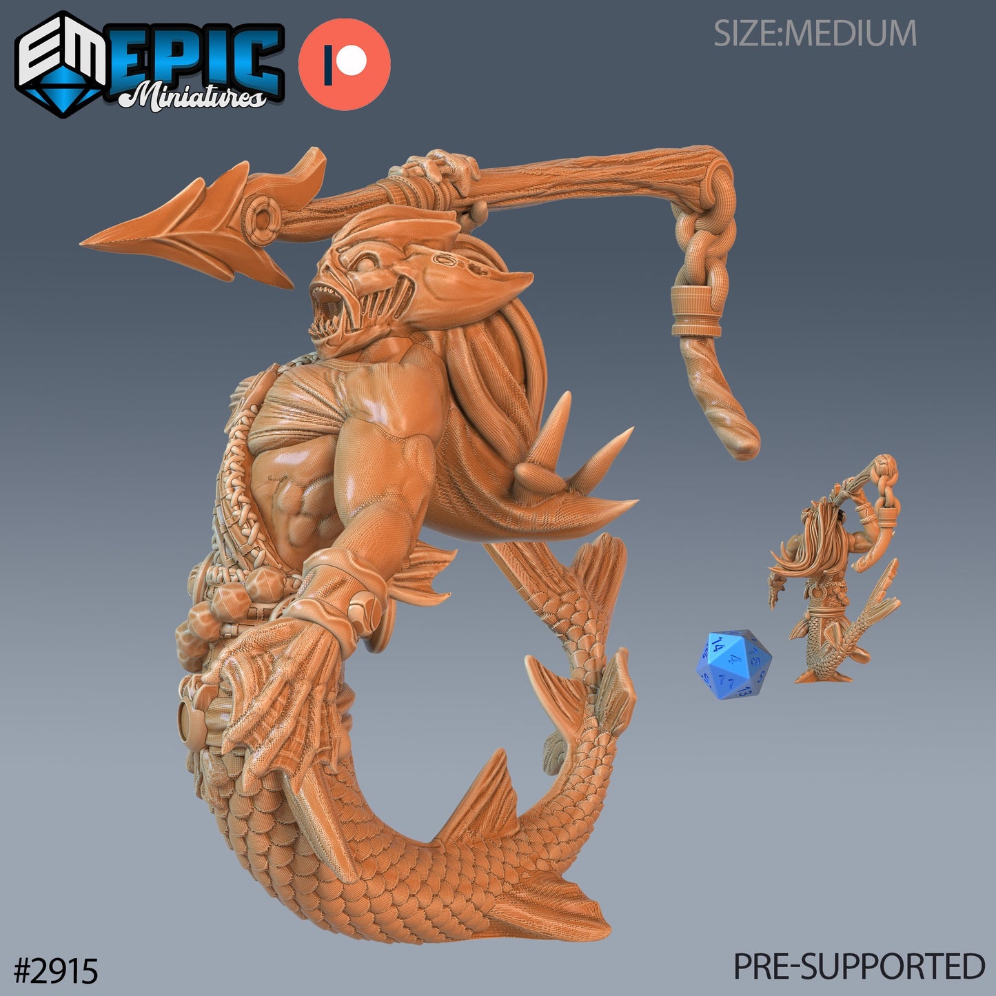 Merman Warrior - Epic Miniatures | #70 Aquatic Journey