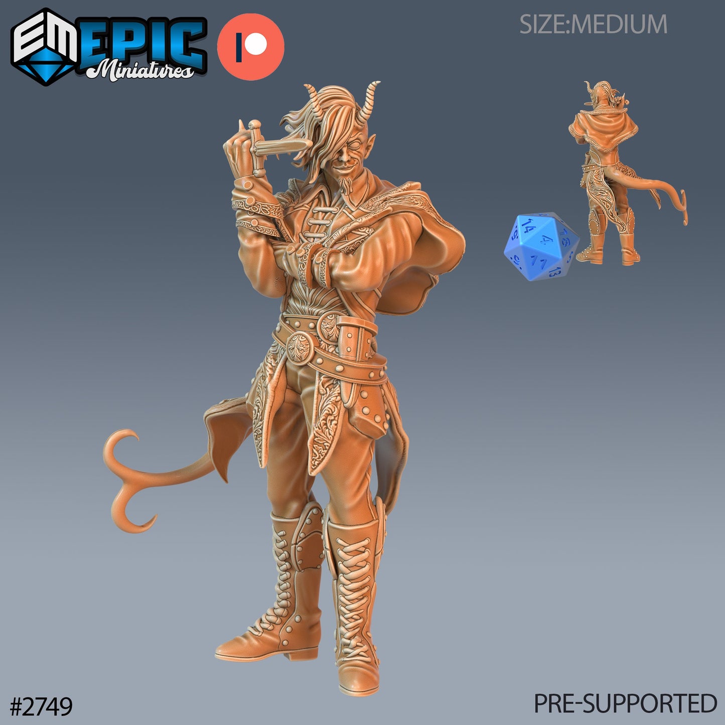 Tiefling Adventurer - Epic Miniatures | #67 Demonic Foulness