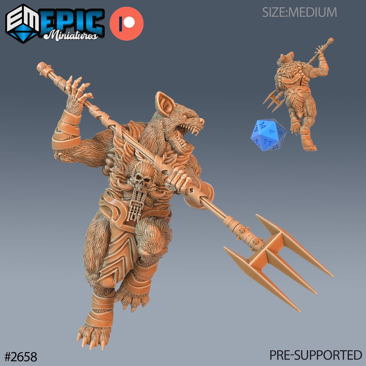 Prairie Gnoll - Epic Miniatures | #65 Little Folk