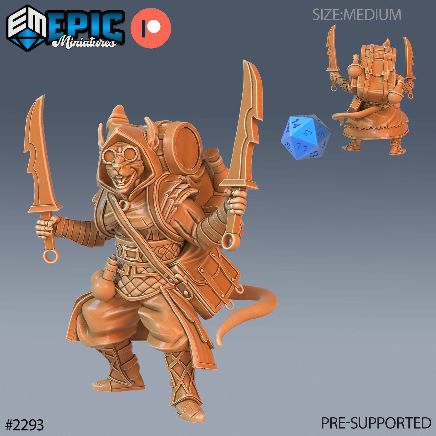 Rat Folk Alchemist - Epic Miniatures | #57 Arcane Dungeon