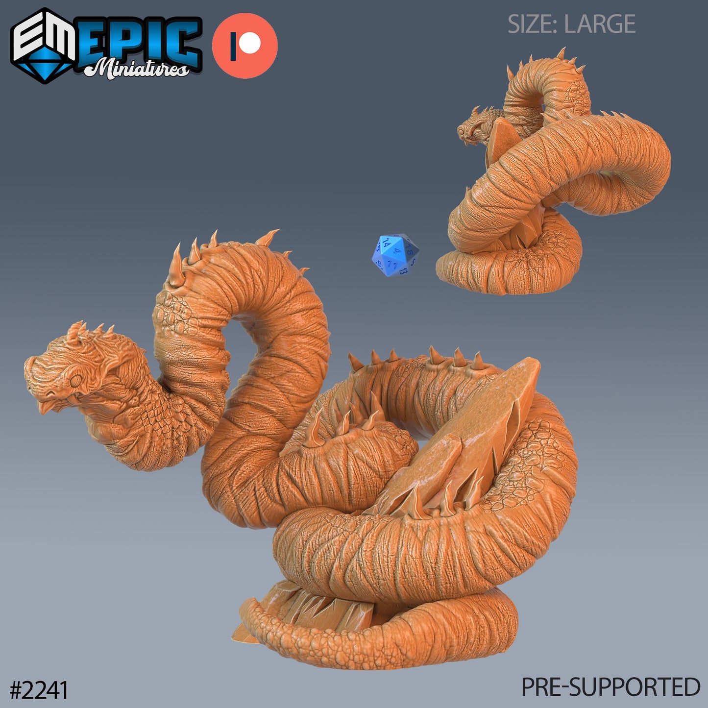 Giant Sand Snake - Epic Miniatures | #56 Oriental Dunes