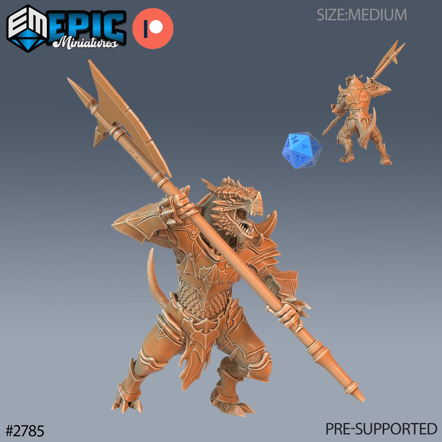 Dragonborn Warrior - Epic Miniatures | #68 Reptiles of War