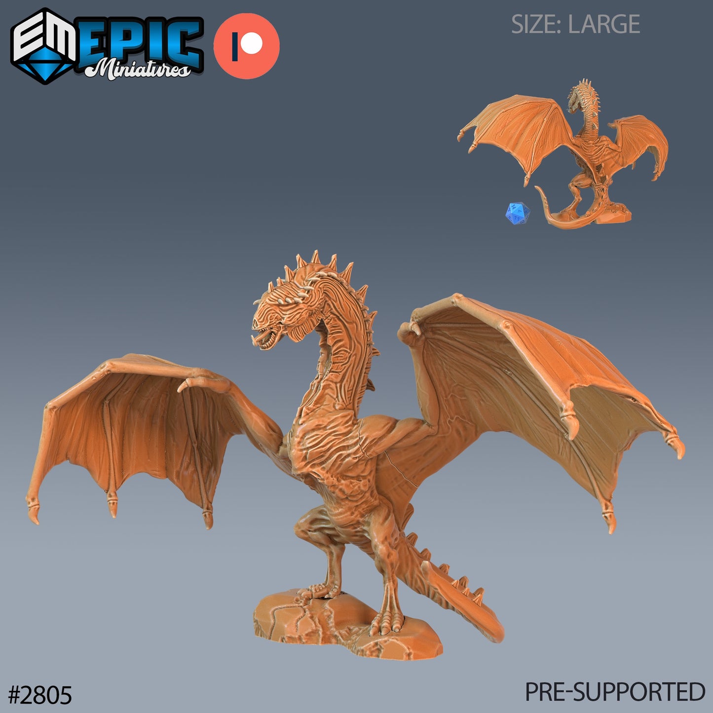 Cave Wyvern - Epic Miniatures | #68 Reptiles of War